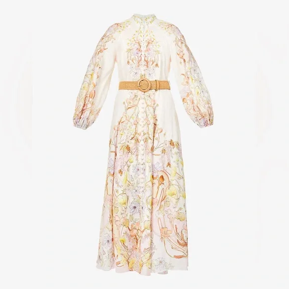 Zimmermann | Dresses | Zimmermannjeannie Printed Linen Long Dress | Poshmark
